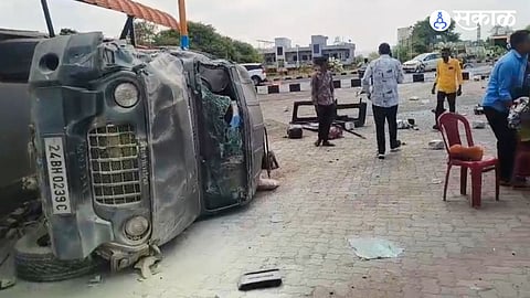 Highway Horror: Thar Jeep Flips Multiple Times After Collision Near Kannad Factory Line