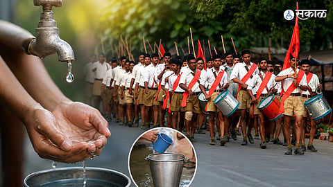 RSS Volunteers Trained to Bathe in Just One Litre of Water