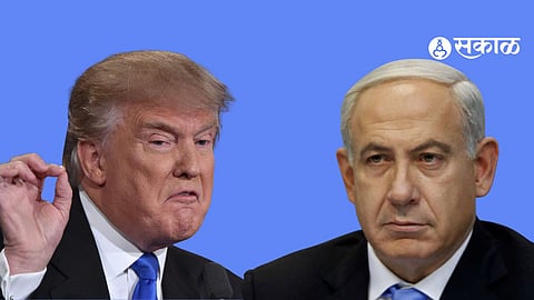 US President Donald Trump and Israeli Prime Minister Benjamin Netanyahu during a tense discussion amid escalating Israel-Hezbollah conflict and Beirut airstrikes.