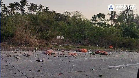 empty Beer Bottles on pali khopoli road