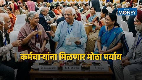Government employee representatives discussing pension reforms, fitment factor, and retirement benefits under the 8th Pay Commission.