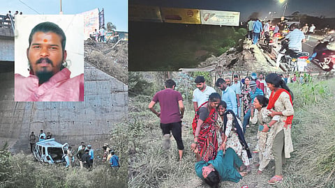 Shiroli Toll Naka Pune Bengaluru Highway accident 