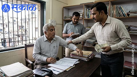 Why was the Mukhed headmaster arrested?