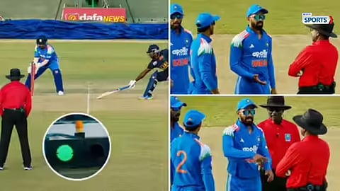 Ruturaj Gaikwad argues with umpire in India A match