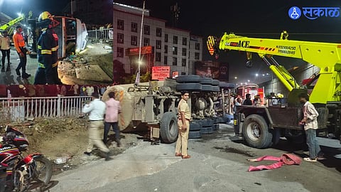 Speeding Tanker Overturns on Katraj Bypass, Beed Native Dies in Tragic Accident