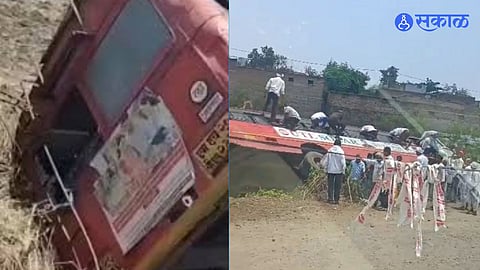 Narrow Road Triggers Bus Accident; Several Injured on Udgir Route