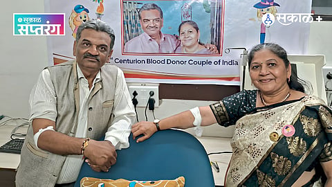 India’s first centurion blood donor couple