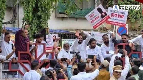 NMMC Shinde Shivsena Protest 