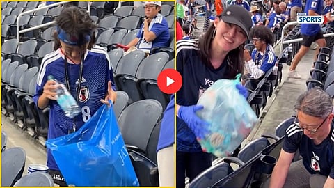 Why do Japanese fans clean stadiums after matches