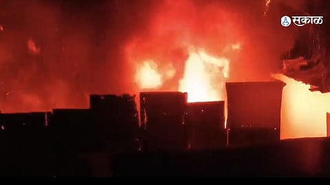 Fire Breaks Out at 2 AM, Scrap Shop Reduced to Ashes in Vadgaon Nimbalkar