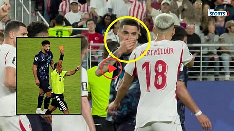 Miguel Almiron received a red card