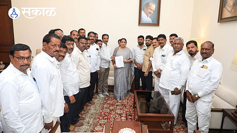Baramati Farmers Approach Deputy CM Sunetra Pawar in Mumbai