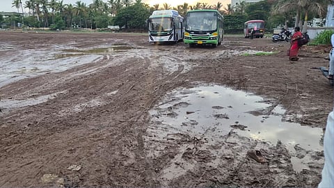 Mud Everywhere at Dehu Phata Bus Stand