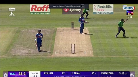 Ishan Kishan run out after mix-up vs Ireland