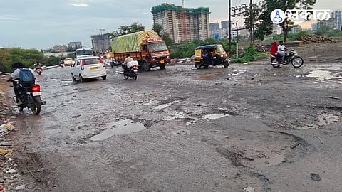 Alandi-Charholi bypass road condition worsens due to massive potholes and administrative delay