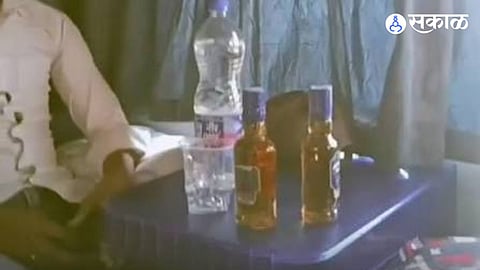 alcohol drink in railway