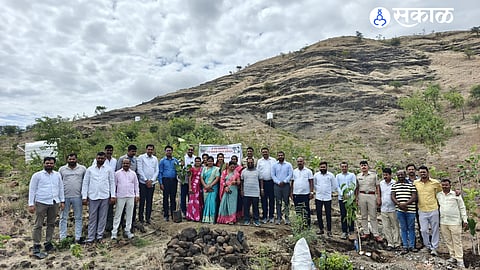Tree plantation and worship program organized at Bakori Devrai Vanrai Project on the occasion of Vat Purnima