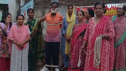 Woman Ties Drunk Husband