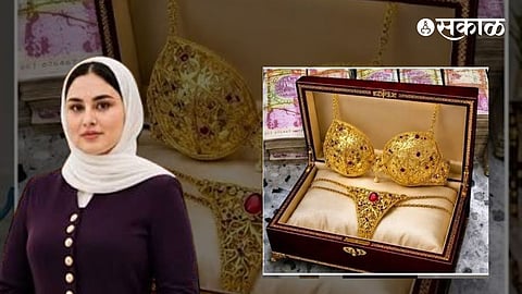 Gold Bra panty Viral Photo crime news iraq