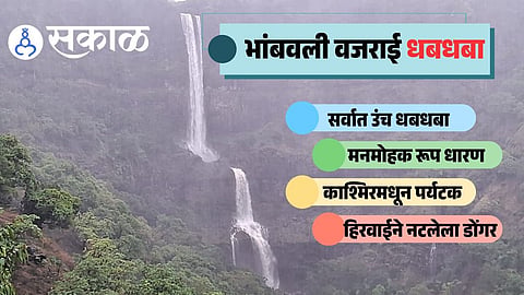 Bhambavali Vajrai Waterfall Opens for Monsoon Tourism