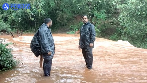 balwad bridge under rain water