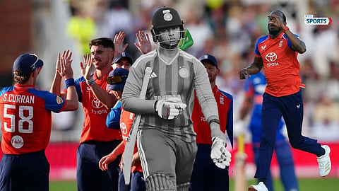 India batting collapse against England 3rd T20I