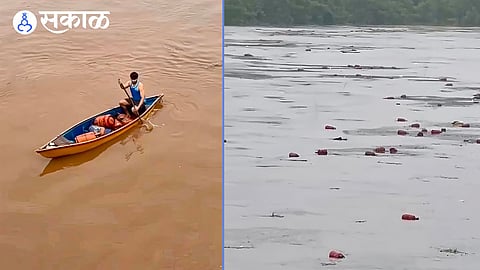 Thousands of LPG Gas Cylinders Swept Away in Kharpada Flood