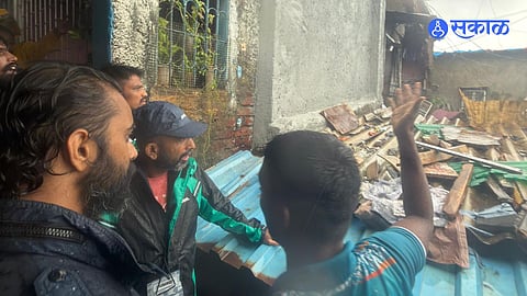 Four Rooms Cave In Due to Heavy Rain in Nalasopara; Residents Escape Unhurt