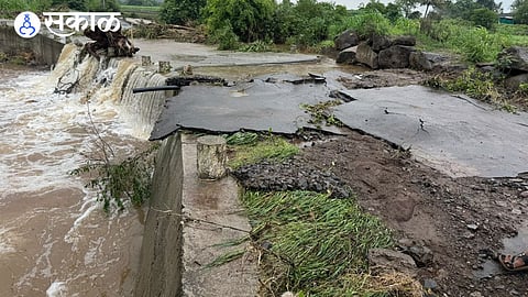 satarakawasti bridge damage by heavy rain