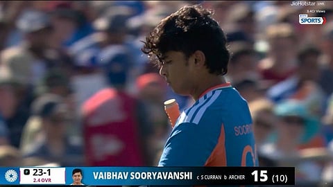 Vaibhav Sooryavanshi wicket vs England 4th T20I
