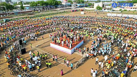 Over 4,000 Cyclists Join Spiritual Ride in Pandharpur During Ashadhi Wari