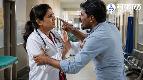 Why was woman doctor assaulted in Kolhapur?