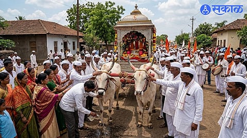 Pune Palkhi bull attack