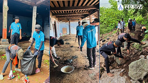 Volunteers carried out a major cleanup drive at Sudhagad Fort, restoring the historic palace premises through collective effort and dedication.