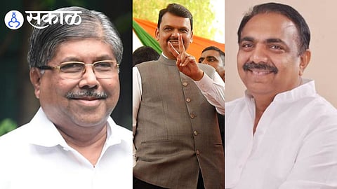 Devendra Fadnavis Sunil Tatkare Jayant Patil meeting