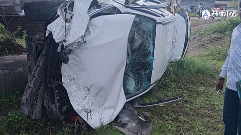 Driver Loses Control: BJP MLA Narayan Kuche's Escort Vehicle Overturns in Jalna District