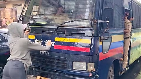 Mumbai Girl Stops Police Van