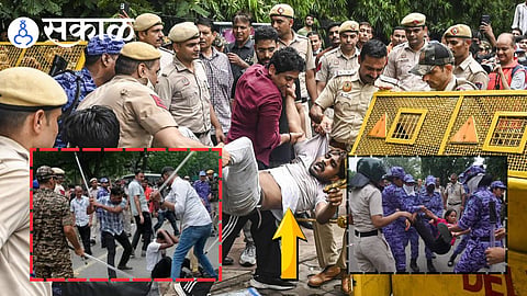 Delhi police lathi charge latest news