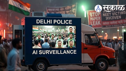 Delhi Police using AI Facial Recognition at Jantar Mantar NEET protest. Know how the technology works and privacy concerns raised.