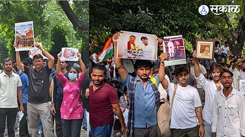 Mangalwedha youth participate in Jantar Mantar NEET paper leak protest in Delhi