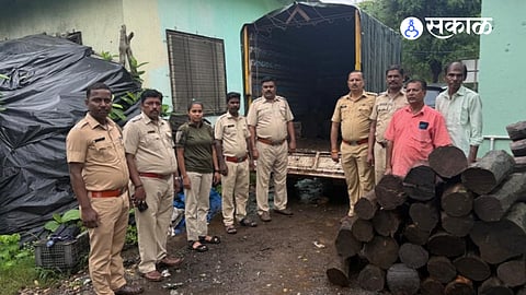 Virar forest department busts illegal khair wood smuggling hidden beneath vegetable transport in tempo