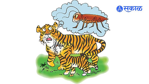 The witty Marathi column ends with an unexpected twist, using humour and satire to leave readers smiling.