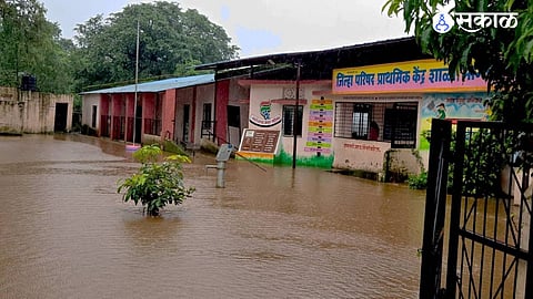 Heavy Rain Exposes Poor Drainage in Marsani Village Road School and Gram Panchayat Submerged Protest Planned