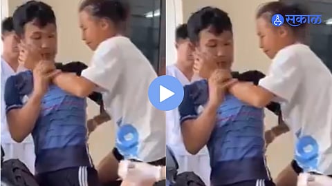A woman gives birth to a baby on a motorcycle outside a hospital