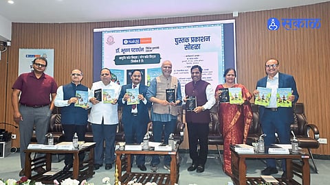 Human Welfare Must Emerge From Knowledge Says Dr Bhushan Patwardhan at Three Book Launch by Sakal Prakashan