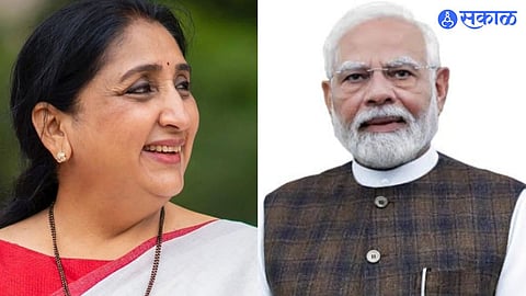 DCM Sunetra Pawar and PM Narendra Modi