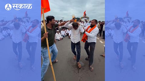 Supporters Back Manoj Jarange Patil Hunger Strike Activists Pour Petrol on Themselves