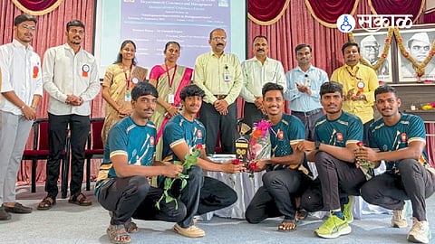 Kisan Veer College wins badminton title for second straight year.