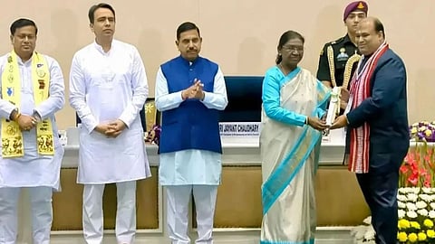 Droupadi Murmu with Dr Kiran Jharkar National Teacher Award