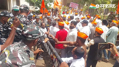 Sainik Takli MIDC protest shirol